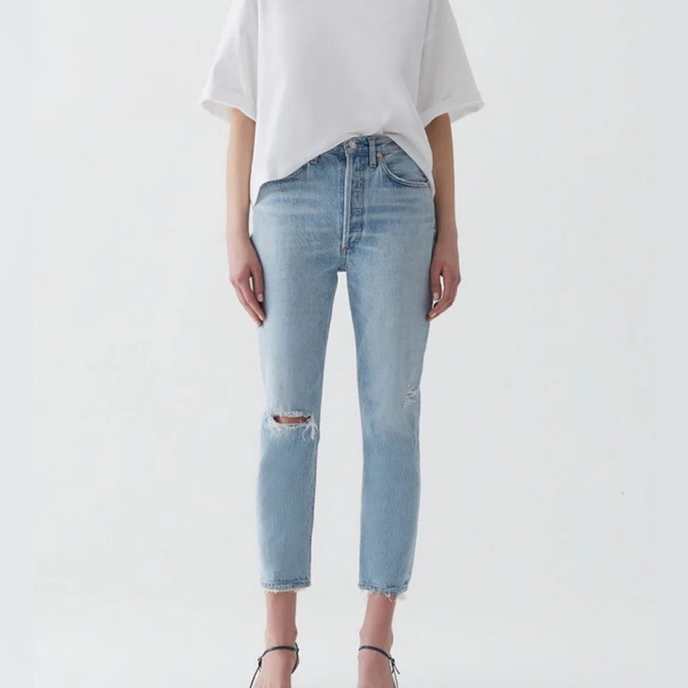 AGOLDE Riley High Rise Straight Crop Jean
